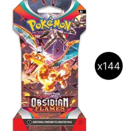Obsidian Flames Sleeved Booster Pack Case - SV03: Obsidian Flames (OBF)